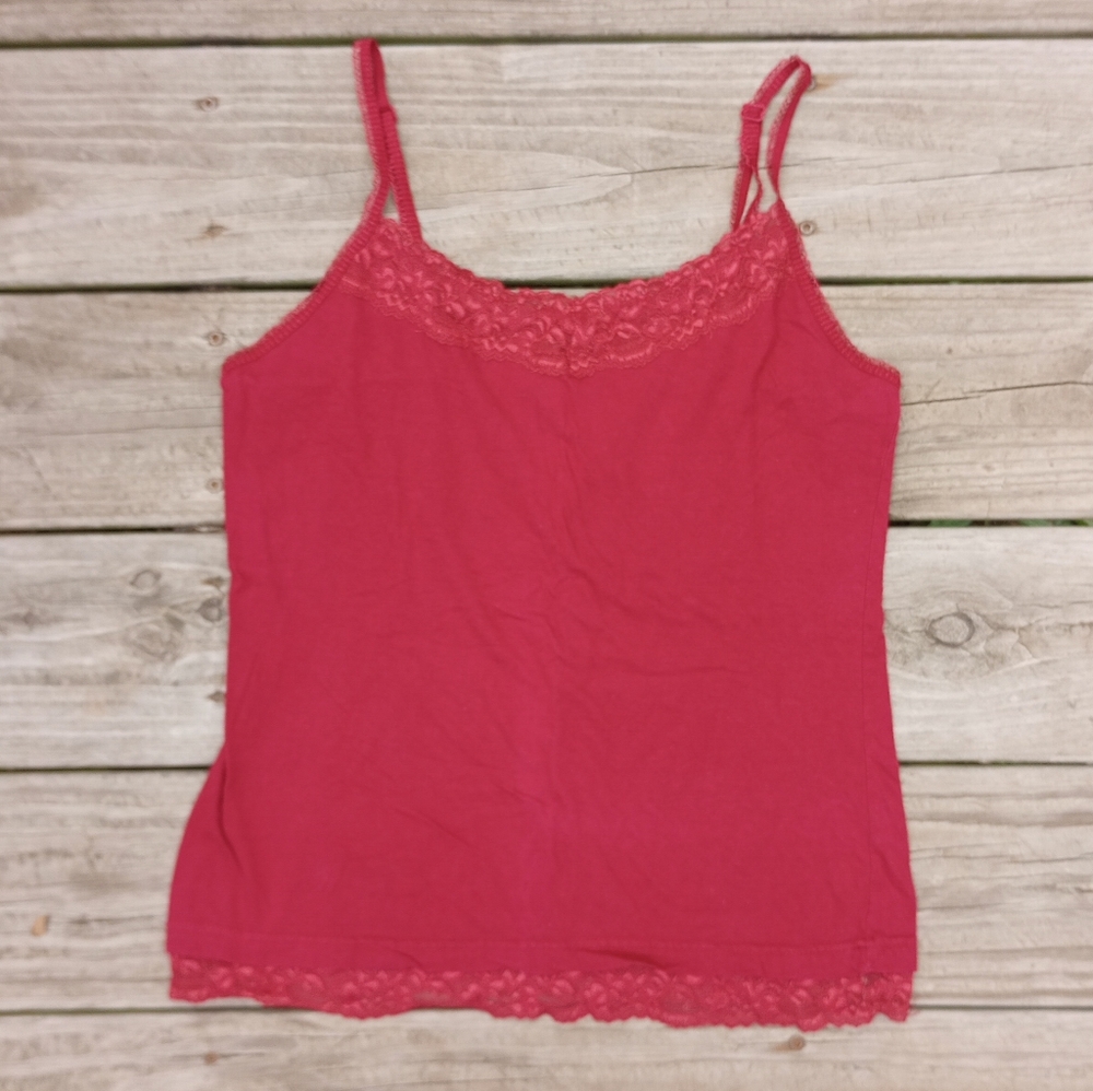 🎄Gifted🎄 Charlotte Russe Tank Top With Lace - Picture 1 of 8